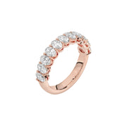 Demi-alliance 11 diamants synthétiques ovales 1.65 carat or rose Emanuela